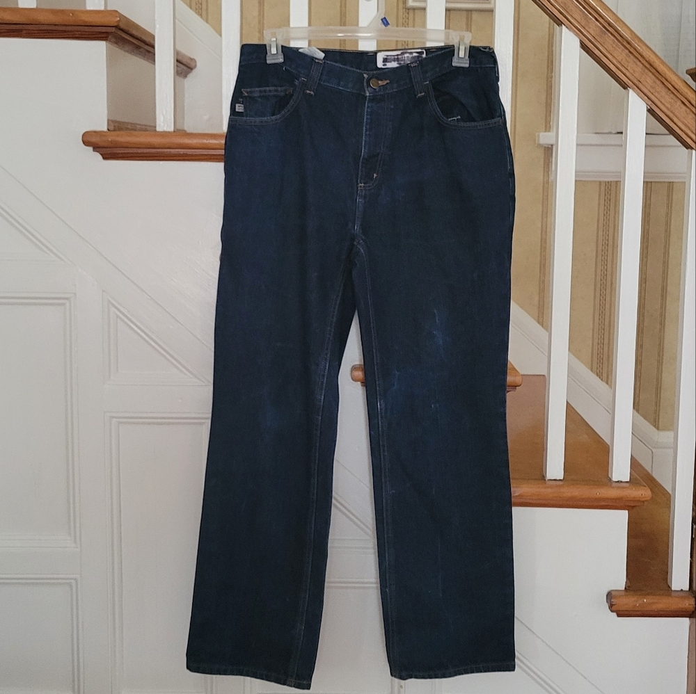 CARHARTT Fire Resistant 2112 Cat 2 Original Fit Men's Jeans Blue Size 33x30